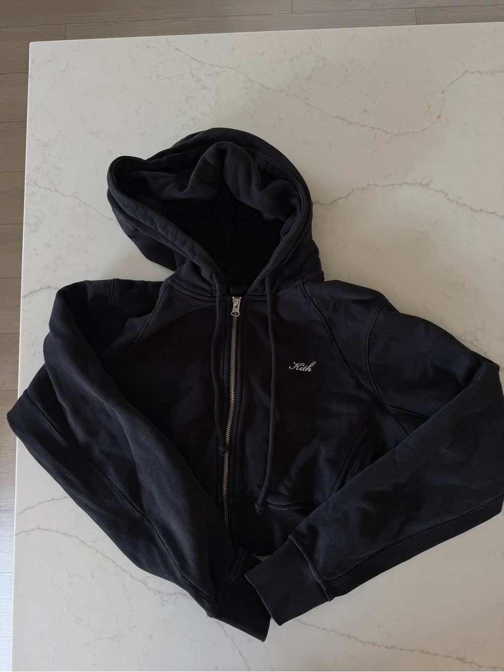 Kith Black Zip-Up Hoodie Small